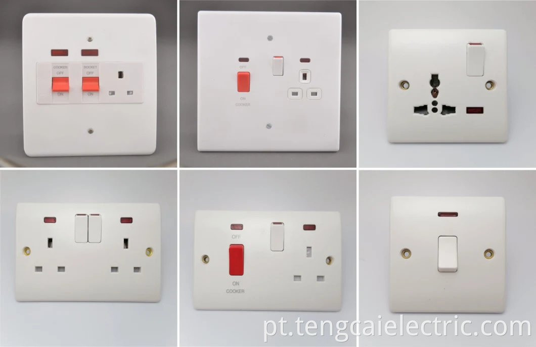 Tomada de interruptor de luz de parede elétrica Bakelite